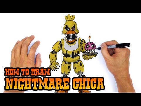 How to Draw Nightmare Chica | Five Nights at Freddy's