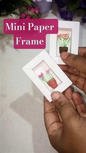 Part 1 of Mini paper frame made with just paper ✨Simple • Cute • Handmade 💛 #shorts