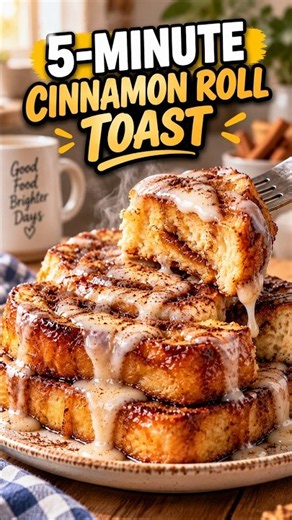 5-Minute Cinnamon Roll French Toast | Easy Lazy Breakfast