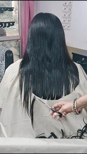 u shape hair cut for natural volume &shine step by step// #greatlengths #hairmakeover #layercut