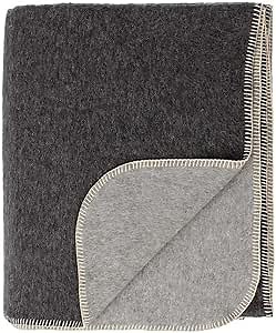 Thick Alpaca Wool Blanket – Heavyweight Alpaca Wool Blanket for Camping Outdoors or Using Indoors | Soft Peruvian Alpaca Wool Blankets (Dark Gray/Soft Gray, King)