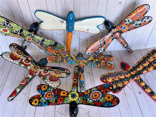 Large Talavera Hanging Dragonfly - Etsy