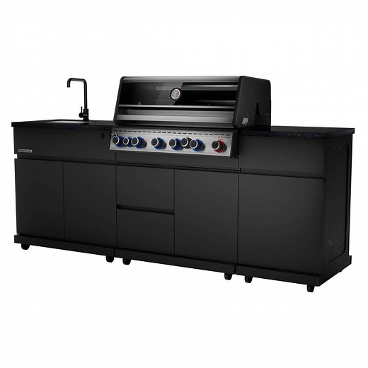 Matador 2554mm Black Titan II 6 Burner Gas BBQ Kitchen