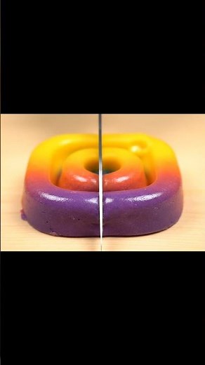 The Instagram Logo Gets Cut 💜💛| Oddly Satisfying ASMR Magic! | asmr video eating | #asmr #satisfying