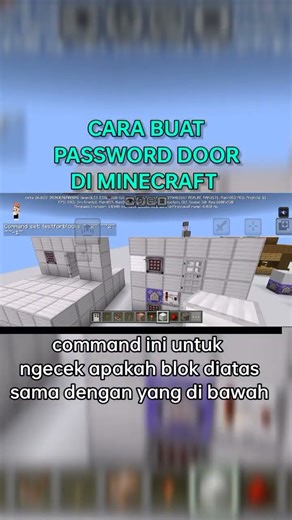 Cara buat password door di Minecraft #minecraft #mctutorial #commandblock #mcpe #minecrafttutorial