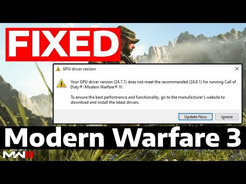 How To Fix COD Modern Warfare 3 Your GPU Driver Version Does Not Meet The Recommended (537.58) Error