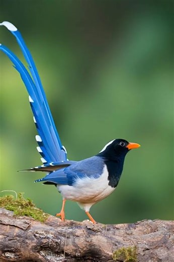 🩵 Majestic Long Tailed Blue Magpie in Forest 🐦 #4knature #birds #birdsong #nature #wildlife #ai