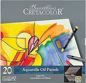 CRETACOLOR AquaStic Oil Pastel Set, 20-Color, Multi
