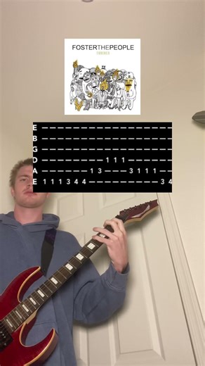Pumped Up Kicks riff 🎸 Tabs ready #guitar #tabs #riff #cover #music