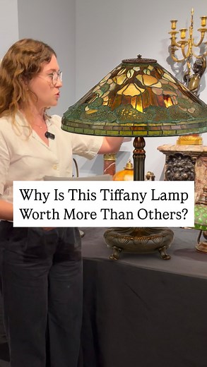 M.S. Rau on Instagram: "This magnificent Tiffany Studios table lamp showcases the famed Poppy pattern, almost certainly designed by Clara Driscoll around 1900. The mesmerizing leaded glass shade radiates a warm amber glow and is accented by delicate bronze filigree, exemplifying Louis Comfort Tiffany’s Art Nouveau aesthetic of harmonious colors and natural motifs. Driscoll, appointed head of the women’s glass-cutting department at Tiffany Studios in 1892, created some of the firm’s most sought-a