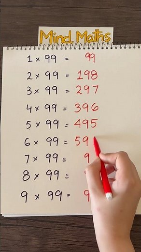 99 Times Table Trick #mathshorts #maths #mathtricks #mathchallenge #mathematics #shortsviral