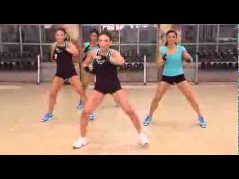 Cathe Friedrich's Rockout Knockout kickbox workout video