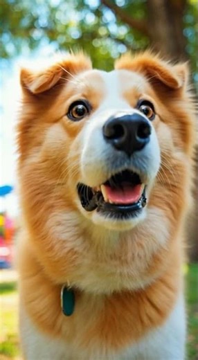 Dog's surprised expression