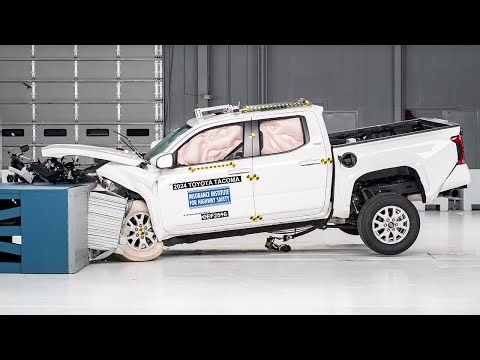 2024 Toyota Tacoma crew cab updated moderate overlap IIHS crash test