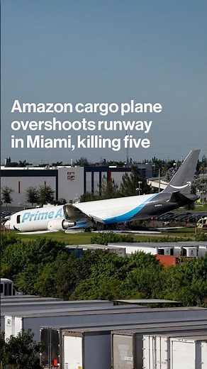 Amazon Cargo Plane Overshoots Runway in Miami, Killing Five