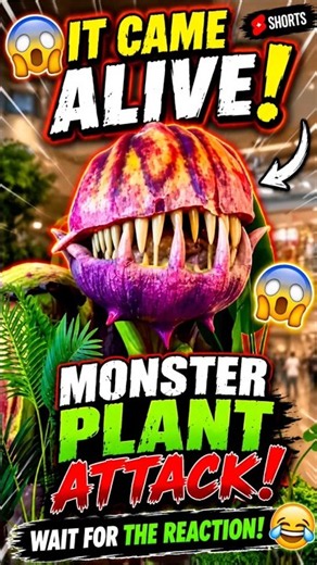 ‎😱 Giant Monster Plant Scares Everyone! 😂 Funniest Mall Prank Ever #shorts