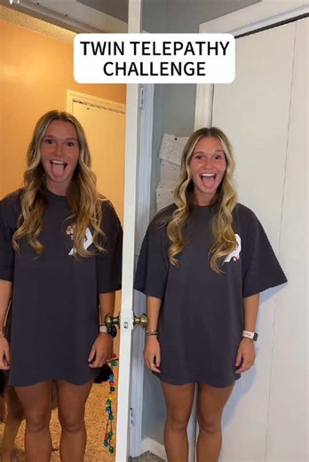 twin telepathy challenge.This moment: Science vs. Mysticism 💥#fypage#twins#identicaltwins#viral