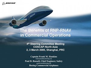 The Benefits of RNP-RNAV in Commercial Operations 4 th Steering Committee Meeting - SlideServe
