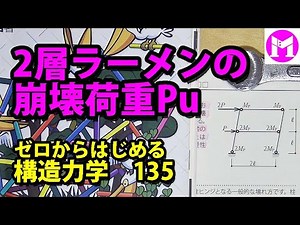 135 2層ラーメンの崩壊荷重Pu 【構力マラソン】ゼロからはじめる構造力学