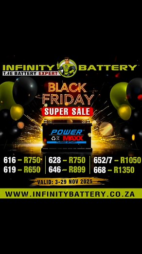 Black Friday sale now on! | Infinity Battery