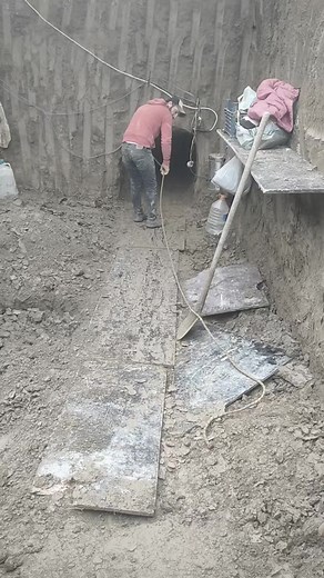 Construction Work in Dug-Out Trench: A Detailed Look