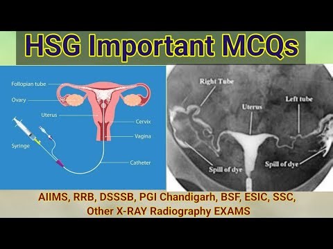 HSG Important MCQs # Hysterosalpingography # Radiography exam preparation modal paper #radiographer