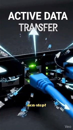 What that blinking Ethernet 🟢🔴🟠 light REALLY means! 🤔 #shorts