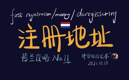 攻略11-如何在荷兰市政厅注册地址？搬家或离开荷兰怎么办？纯干货 | 荷兰生活 荷兰留学 荷兰旅游| 胖仔的荷兰日记 20211019