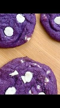 Ube Cookies with White Chocolate Chips