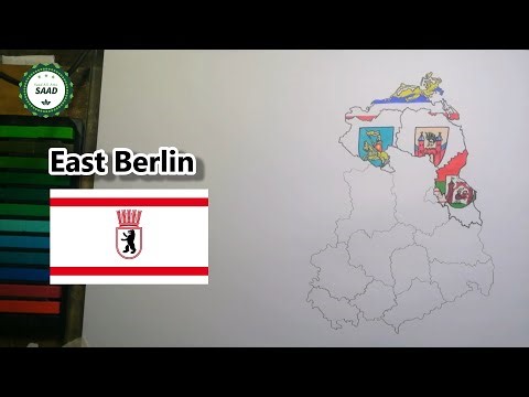 Former East Germany flag map drawing