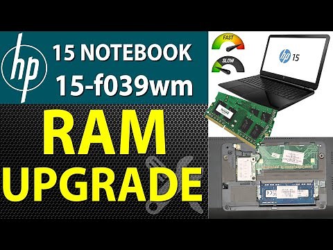 How to Upgrade RAM for HP 15 NOTEBOOK 15 f039wm Laptop | Step by Step