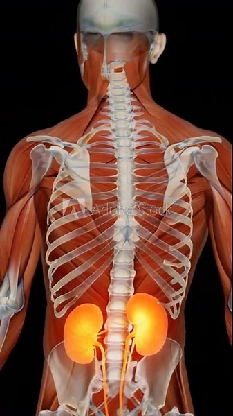 Human Anatomy Kidney System 3 D Model Detailed Visualization Medical Education Animation Healthcare Science Physiology Biology Organ Internal Structure Realistic Rendering High