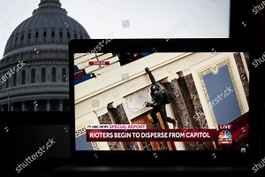 Protester Breaking Into Us Capitol Building Editorial Stock Photo - Stock Image | Shutterstock Editorial
