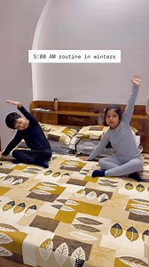 453K views · 3.5K reactions | This is what they do in winters. They still wake up at 5:00 AM but stay indoors and practice yoga, pranayama, meditation, affirmations. Before school they spend 10 mons in park. folllow @theyogish #yogawithyogish #yogishbyishu #yoga #routines #morningroutines #morningactivity #twinsmom | YogIsh by Ishu | Facebook