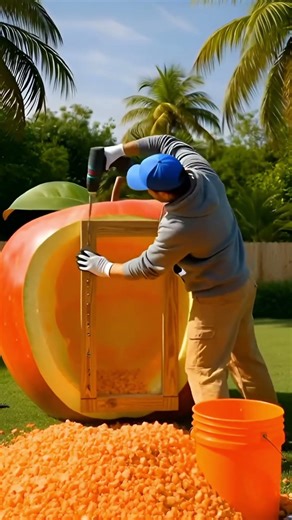 👉 मैंने एक GIANT APPLE के अंदर Secret Room बना दिया 🍎😱