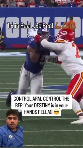 Comment or DM “GRIT” When you control the arm, you control the leverage, you control the space, and you control where the rep goes. Control the arm → control the man. Every time. Send this to a teammate who needs this. #dline #defensiveend #defensivetackle #defensiveline #offensiveline #offensivelineman #passrush #passpro #putereacademyfootball #TrainRealBeReal #footballtraining #dlinetraining #handfighting #blockdestruction #kansascity #kcmo | Coach Jeddy - Train Real Athletics DL Trainer