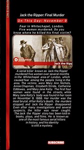 JACK THE RIPPER'S FINAL MURDER: The Brutal Case of Mary Jane Kelly