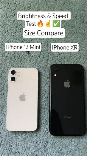 😱 iPhone 12 Mini too small then IPhone XR | Brightness, Speed and Size Comparison #shorts #viral