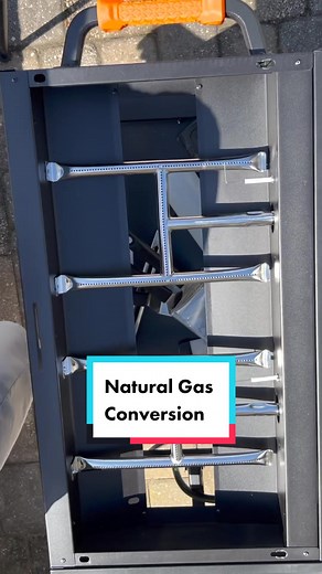 Is your griddle using propane or natural gas? This conversion kit took about 30 min to install. #blackstone #griddle #conversion #blackstonegasconversion #converttonaturalgas