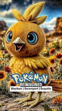 🔥 Gen 3 starters are here 🔥 Blaziken, Swampert, & Sceptile. #pokemonai #evolution #torchic