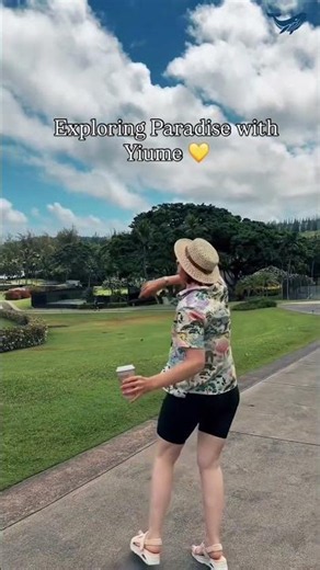 Exploring Paradise with Yiume: Hawaiian Shirt Try-On💗 #womensshirts #summerfashion #printedtshirt