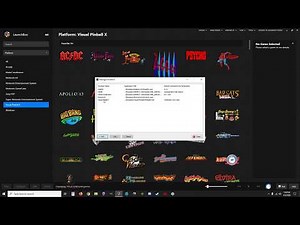 Launchbox settings for Visual Pinball X VPX