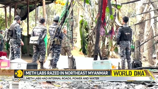 Myanmar: Three mega meth lab busted in a jungle Junta says it was the 'biggest anti-drugs operation in Myanmar history', seizes record-sized crystal meth Diksha Bisla and Jyotsna Kumar bring you more on this | WION