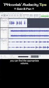 Audacity Quick Tip: How to Use "Gain" & "Pan" #Audacity #Gain #Pan #Multitrack #Mixing