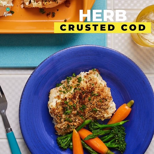 47K views · 47 reactions | HERBY CRUSTED COD  Lovely with our Homemade Oven Chips  FULL RECIPE  https://pinchofnom.com/recipes/herb-crusted-cod/ Our THIRD cookbook is OUT NOW! 拾 Order Pinch of Nom: Quick & Easy NOW  https://pinchofnom.com/products/quick-easy/ | Pinch of Nom | Facebook