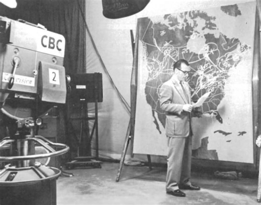 September 8, 1952 - First Person on Canadian TV - A Weatherman! - The Weather Network