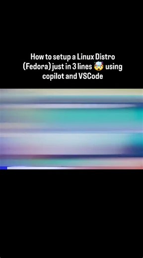 AI Loop Daily on Instagram: "This video shows you how to setup a Linux Distro (Fedora) in 3 lines using GitHub copilot and VSCode #vscode #Microsoft #copilot #linux #ai #githubcopilot #fedora #linuxserver #linuxdistro"