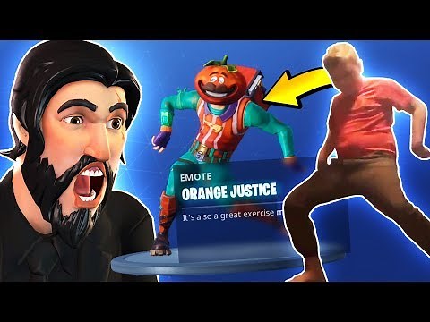 ORANGE SHIRT KID MADE IT INTO FORTNITE! (Orange Justice Emote & Season 4 Gameplay)