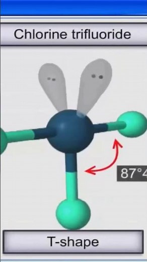 3-D shape of ClF3 molecule, (T-shaped)