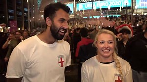 England fans react to Denmark win